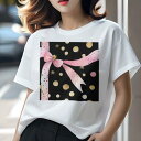 Tシャツ レディース 犬ファン 半袖 春夏 犬柄 プリント カジュアル かわいい 人間用 個性派 ここだけのデザイン 面白 リボン 水玉模様 ギフト プレゼント...