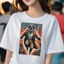 セントバーナード Tシャツ レディース 犬ファン 半袖 春夏 犬柄 プリント カジュアル かわいい 人間用 個性派 ここだけのデザイン 面白 コート セントバー...