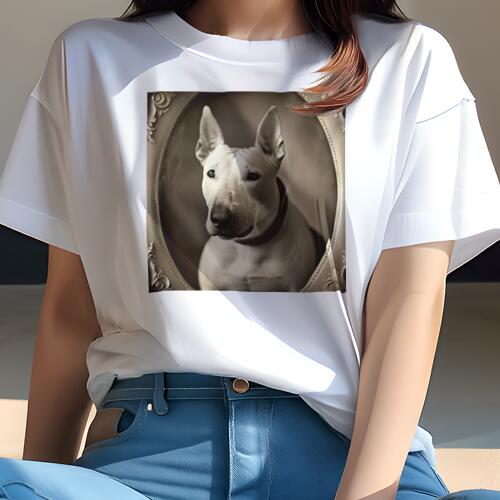 ブルテリア Tシャツ レディース 犬ファン 半袖 春夏 犬柄 プリント カジュアル かわいい 人間用 個性派..