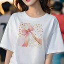 Tシャツ レディース 犬ファン 半袖 春夏 犬柄 プリント カジュアル かわいい 人間用 個性派 ここだけのデザイン 面白 リボン 水玉模様 ギフト プレゼント...