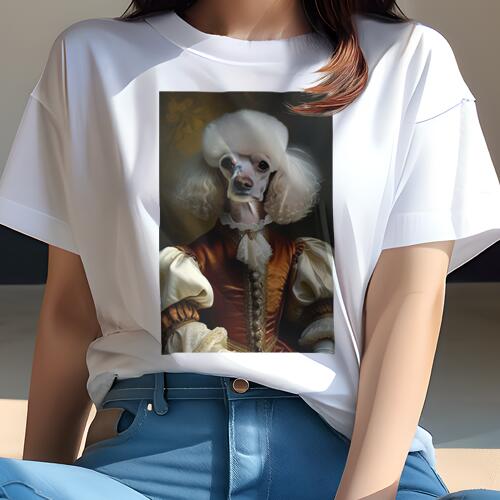 プードル Tシャツ レディース 犬ファン 半袖 春夏 犬柄 プリント カジュアル かわいい 人間用 個性派 ..