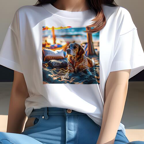 ゴールデンレトリバー Tシャツ レディース 犬ファン 半袖 春夏 犬柄 プリント カジュアル かわいい 人..