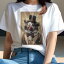Tシャツ レディース 犬ファン 半袖 春夏 犬柄 プリント カジュアル かわいい 人間用 個性派 ここだけの..