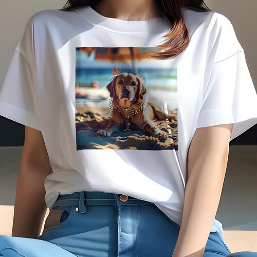 ゴールデンレトリバー Tシャツ レディース 犬ファン 半袖 春夏 犬柄 プリント カジュアル かわいい 人..