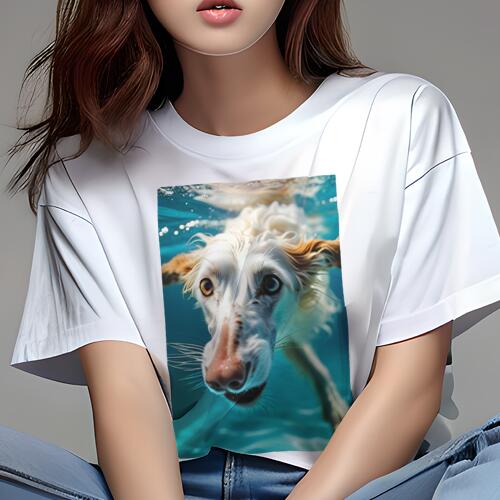 イングリッシュセター Tシャツ レディース 犬ファン 半袖 春夏 犬柄 プリント カジュアル かわいい 人..