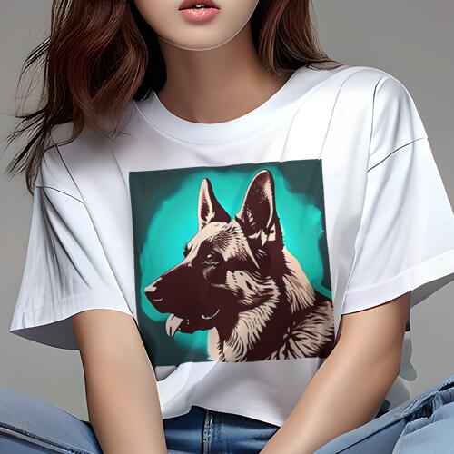ジャーマンシェパードドッグ Tシャツ レディース 犬ファン 半袖 春夏 犬柄 プリント カジュアル かわい..