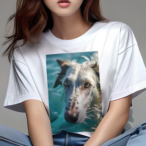 イングリッシュセター Tシャツ レディース 犬ファン 半袖 春夏 犬柄 プリント カジュアル かわいい 人..