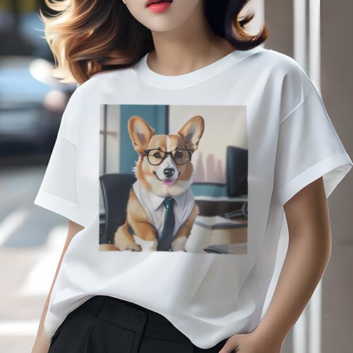 コーギー Tシャツ レディース 犬ファン 半袖 春夏 犬柄 プリント カジュアル かわいい 人間用 個性派 ..