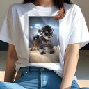 ミニチュアシュナウザー Tシャツ レディース 犬ファン 半袖 春夏 犬柄 プリント カジュアル かわいい 人間用 個性派 ここだけのデザイン 面白 ミニチュアシュナウザー
