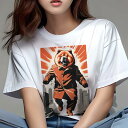 Tシャツ レディース 犬ファン 半袖 春夏 犬柄 プリント カジュアル かわいい 人間用 個性派 ここだけのデザイン 面白 スーツ コート シティ