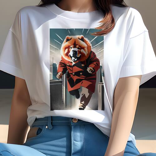チャウチャウ Tシャツ レディース 犬ファン 半袖 春夏 犬柄 プリント カジュアル かわいい 人間用 個性..