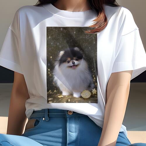 ポメラニアン Tシャツ レディース 犬ファン 半袖 春夏 犬柄 プリント カジュアル かわいい 人間用 個性..