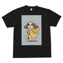 キャバリア Tシャツ メンズ キッズ 犬ファン 半袖 春夏 犬柄 プリント カジュアル かわいい 人間用 個性派 ここだけのデザイン 面白 レインコート キャバ...