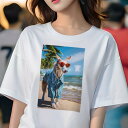 アフガンハウンド Tシャツ レディース 犬ファン 半袖 春夏 犬柄 プリント カジュアル かわいい 人間用 個性派 ここだけのデザイン 面白 ビーチ アフガンハウンド 海 太陽 休暇