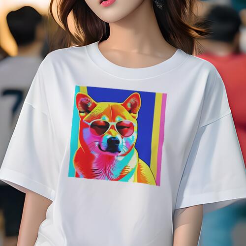 柴犬 Tシャツ レディース 犬ファン 半袖 春夏 犬柄 プリント カジュアル かわいい 人間用 個性派 ここ..