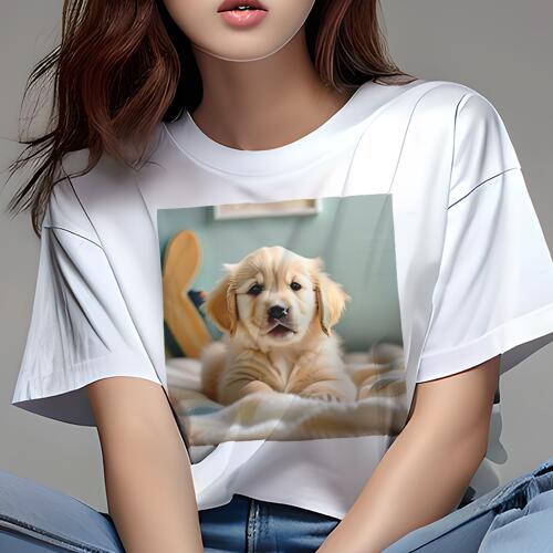 ゴールデンレトリバー Tシャツ レディース 犬ファン 半袖 春夏 犬柄 プリント カジュアル かわいい 人..