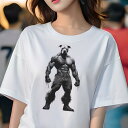 アメリカンピットブルテリア Tシャツ レディース 犬ファン 半袖 春夏 犬柄 プリント カジュアル かわいい 人間用 個性派 ここだけのデザイン 面白 筋肉 アメリカンピットブルテリア マッチョ ジーンズ ブーツ