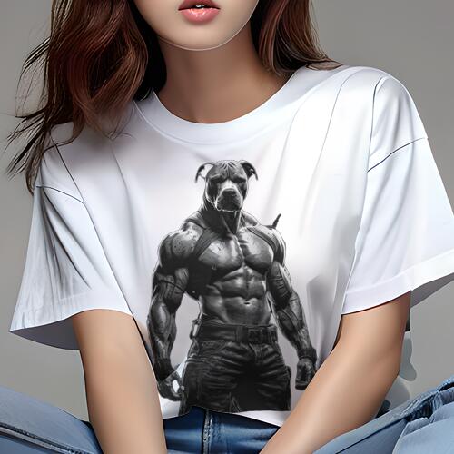 アメリカンピットブルテリア Tシャツ レディース 犬ファン 半袖 春夏 犬柄 プリント カジュアル かわい..