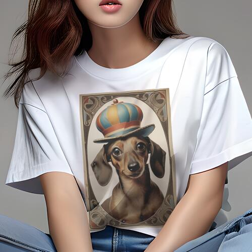 ダックスフント Tシャツ レディース 犬ファン 半袖 春夏 犬柄 プリント カジュアル かわいい 人間用 個..