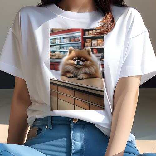 ポメラニアン Tシャツ レディース 犬ファン 半袖 春夏 犬柄 プリント カジュアル かわいい 人間用 個性..
