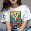 イタリアングレーハウンド Tシャツ レディース 犬ファン 半袖 春夏 犬柄 プリント カジュアル かわいい 人間用 個性派 ここだけのデザイン 面白 お菓子 イタリアングレーハウンド デザート フルーツ