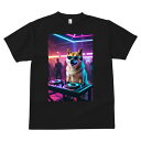 柴犬 Tシャツ メンズ キッズ 犬ファン 半袖 春夏 犬柄 プリント カジュアル かわいい 人間用 個性派 ここだけのデザイン 面白 DJ 柴犬 クラブ サングラス ヘッドホン