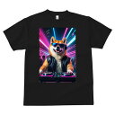 柴犬 Tシャツ メンズ キッズ 犬ファン 半袖 春夏 犬柄 プリント カジュアル かわいい 人間用 個性派 ここだけのデザイン 面白 DJ 柴犬 クラブ ヘッドホン サングラス