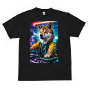 柴犬 Tシャツ メンズ キッズ 犬ファン 半袖 春夏 犬柄 プリント カジュアル かわいい 人間用 個性派 ここだけのデザイン 面白 DJ 柴犬 ターンテーブル ヘッドホン ジャケット