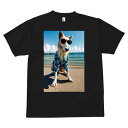 ボルゾイ Tシャツ メンズ キッズ 犬ファン 半袖 春夏 犬柄 プリント カジュアル かわいい 人間用 個性派 ここだけのデザイン 面白 ビーチ ボルゾイ 海 夏 休暇