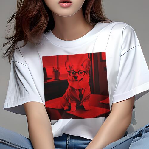 コーギー Tシャツ レディース 犬ファン 半袖 春夏 犬柄 プリント カジュアル かわいい 人間用 個性派 ..
