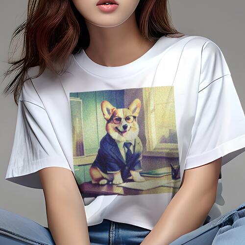 コーギー Tシャツ レディース 犬ファン 半袖 春夏 犬柄 プリント カジュアル かわいい 人間用 個性派 ..