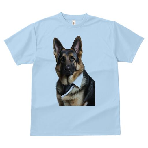 ジャーマンシェパード Tシャツ メンズ キッズ 犬ファン 半袖 春夏 犬柄 プリント カジュアル かわいい 人間用 個性派 ここだけのデザイン 面白 ネクタイ ジャーマンシェパード ワイシャツ