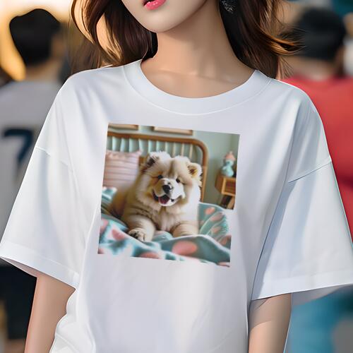 チャウチャウ Tシャツ レディース 犬ファン 半袖 春夏 犬柄 プリント カジュアル かわいい 人間用 個性..