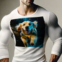 長袖Tシャツ 人間用 メンズ 秋春夏 プリント レジャー アウトドア カジュアル かわいい 宇宙 ダックスフンド 犬 宇宙服