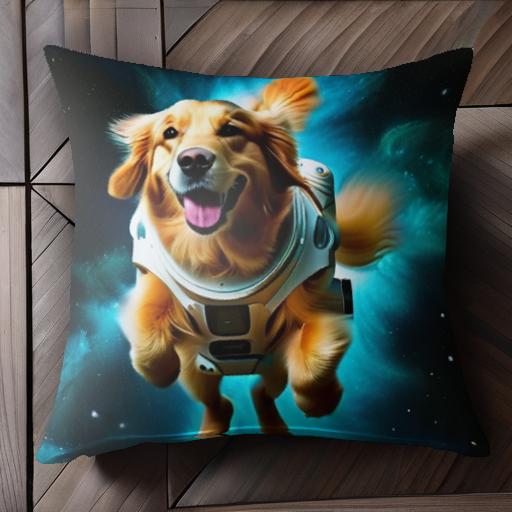 宇宙 ゴールデンレトリバー 宇宙服 SF 輝き クッションカバー 45×45cm アニマル柄 おしゃれ 可愛い クッション本体付き 正方形 宇宙 ゴールデンレトリバー 宇宙服 SF 輝き クッションカバー 45×45cm アニマル柄 おしゃれ 可愛い クッション本体付き 正方形