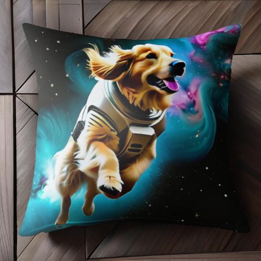 宇宙 ゴールデンレトリバー エキサイティング 冒険 クッションカバー 45×45cm アニマル柄 おしゃれ 可愛い クッション本体付き 正方形 宇宙 ゴールデンレトリバー エキサイティング 冒険 クッションカバー 45×45cm アニマル柄 おしゃれ 可愛い クッション本体付き 正方形