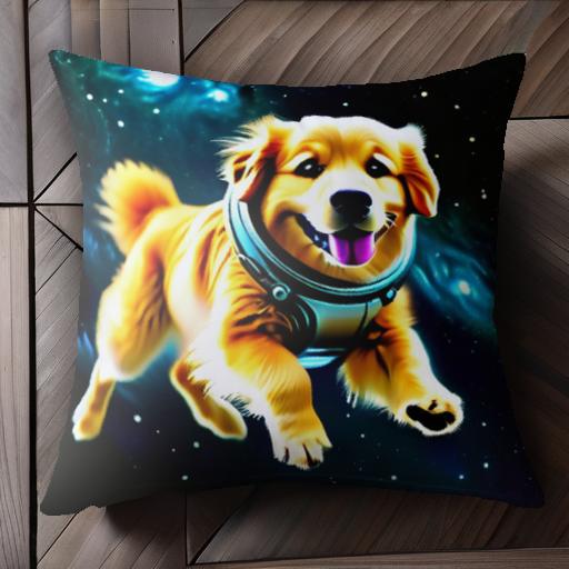 宇宙 ゴールデンレトリーバー 星 犬 宇宙服 宇宙飛行士 クッションカバー 45×45cm アニマル柄 おしゃれ 可愛い クッション本体付き 正方形 宇宙 ゴールデンレトリーバー 星 犬 宇宙服 宇宙飛行士 クッションカバー 45×45cm アニマル柄 おしゃれ 可愛い クッション本体付き 正方形