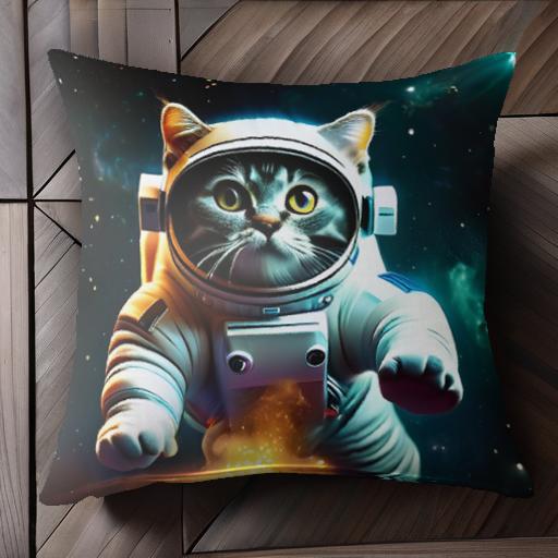 宇宙服 猫 宇宙 星 SF クッションカバー 45×45cm アニマル柄 おしゃれ 可愛い クッション本体付き 正方形 宇宙服 猫 宇宙 星 SF クッションカバー 45×45cm アニマル柄 おしゃれ 可愛い クッション本体付き 正方形