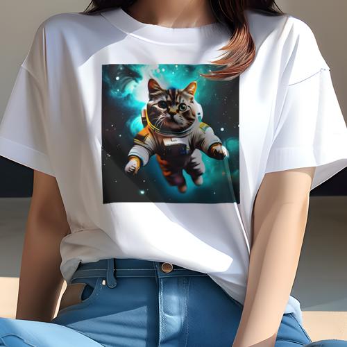 Tシャツ レディース 犬ファン 半袖 春夏 プリント カジュアル かわいい 人間用 フィットネス 猫 宇宙服 宇宙 Tシャツ レディース 犬ファン 半袖 春夏 プリント カジュアル かわいい 人間用 フィットネス 猫 宇宙服 宇宙