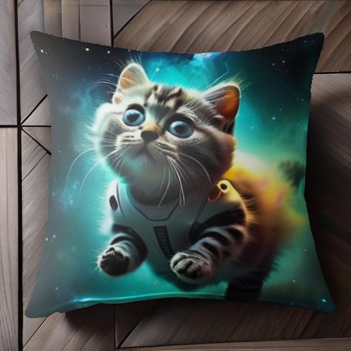 宇宙 ネコ 銀河 幻想的 光 クッションカバー 45×45cm アニマル柄 おしゃれ 可愛い クッション本体付き 正方形 宇宙 ネコ 銀河 幻想的 光 クッションカバー 45×45cm アニマル柄 おしゃれ 可愛い クッション本体付き 正方形