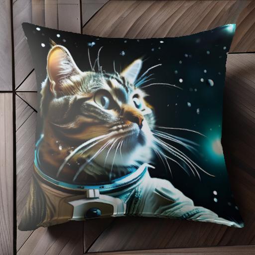 宇宙 宇宙服 猫 クッションカバー 45×45cm アニマル柄 おしゃれ 可愛い クッション本体付き 正方形 宇宙 宇宙服 猫 クッションカバー 45×45cm アニマル柄 おしゃれ 可愛い クッション本体付き 正方形