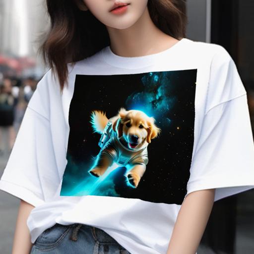 Tシャツ メンズ キッズ 犬ファン 半袖 春夏 プリント カジュアル かわいい 人間用 フィットネス 宇宙 ..