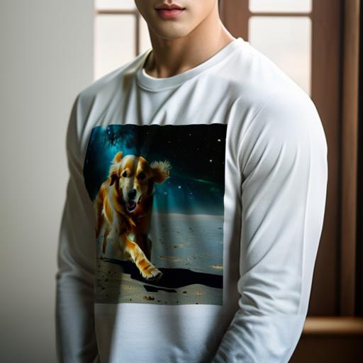 長袖Tシャツ 人間用 メンズ 秋春夏 プリント レジャー アウトドア カジュアル かわいい 宇宙 ゴールデンレトリバー 星 砂 長袖Tシャツ 人間用 メンズ 秋春夏 プリント レジャー アウトドア カジュアル かわいい 宇宙 ゴールデンレトリバー 星 砂