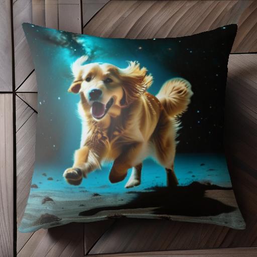 宇宙 ゴールデンレトリバー 夜空 光 クッションカバー 45×45cm アニマル柄 おしゃれ 可愛い クッション本体付き 正方形 宇宙 ゴールデンレトリバー 夜空 光 クッションカバー 45×45cm アニマル柄 おしゃれ 可愛い クッション本体付き 正方形