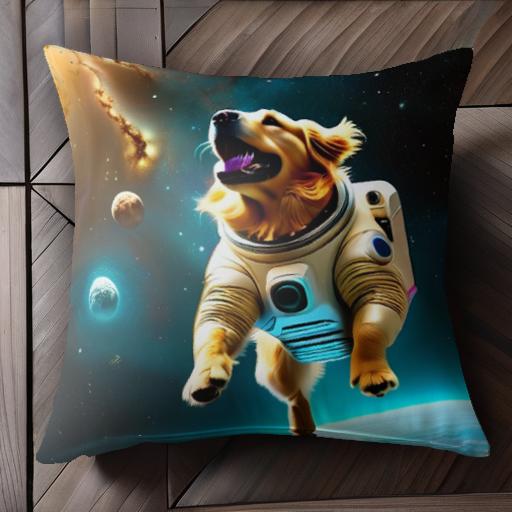 宇宙 ゴールデンレトリバー 惑星 星 宇宙服 クッションカバー 45×45cm アニマル柄 おしゃれ 可愛い クッション本体付き 正方形 宇宙 ゴールデンレトリバー 惑星 星 宇宙服 クッションカバー 45×45cm アニマル柄 おしゃれ 可愛い クッション本体付き 正方形