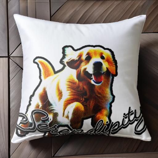 セレンディピティ ゴールデンレトリバー 走る 楽しそう クッションカバー 45×45cm アニマル柄 おしゃれ..