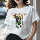 Tシャツ レディース 犬ファン 半袖 春夏 プリント カジュアル かわいい 人間用 フィットネス 宇宙服 ゴールデンレトリバー テキスト(4)