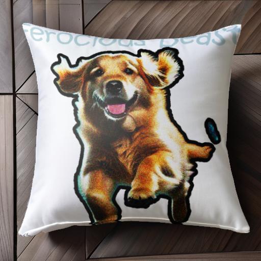 躍動 ゴールデンレトリバー ジャンプ 楽しそう 元気 クッションカバー 45×45cm アニマル柄 おしゃれ 可..