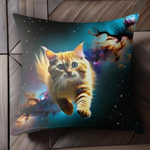 宇宙 星雲 猫 ファンタジー クッションカバー 45×45cm アニマル柄 おしゃれ 可愛い クッション本体付き 正方形 宇宙 星雲 猫 ファンタジー クッションカバー 45×45cm アニマル柄 おしゃれ 可愛い クッション本体付き 正方形