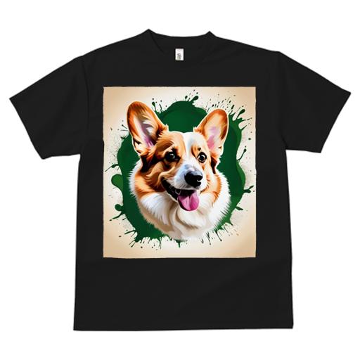Tシャツ レディース 犬ファン 半袖 春夏 プリント カジュアル かわいい 人間用 フィットネス スプラッシュペイント コーギー